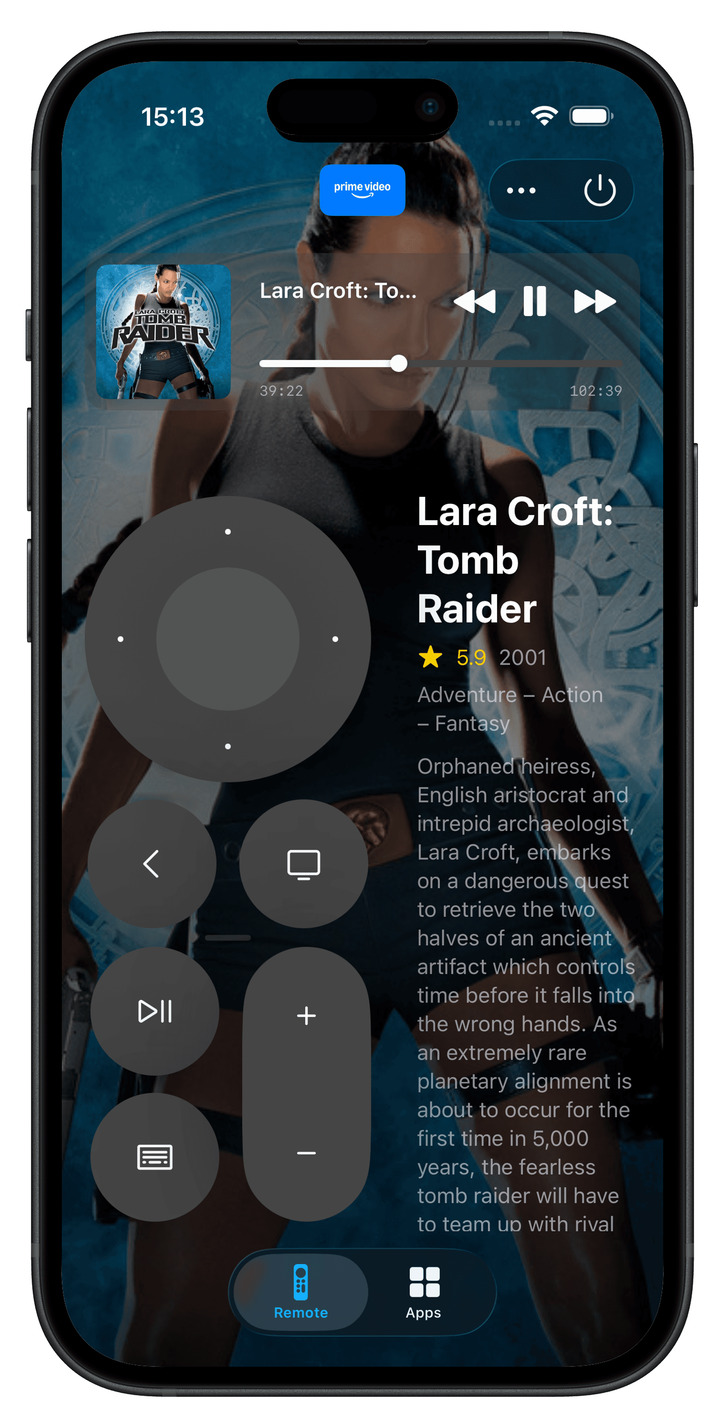 Itsytv in einhändigem, ergonomischem Layout